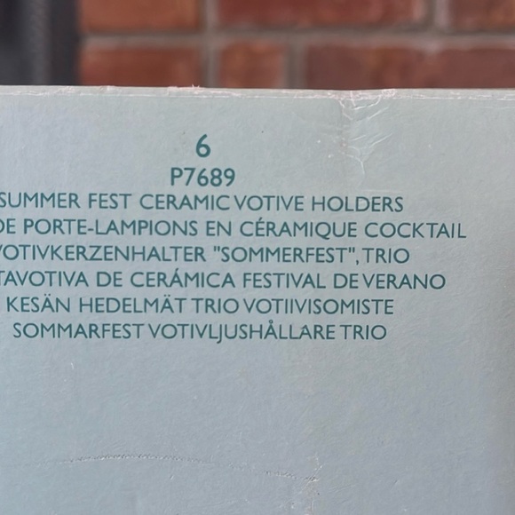 NIB PartyLite Summer Fest Ceramic Votive Holders P7689 - Picture 5 of 5